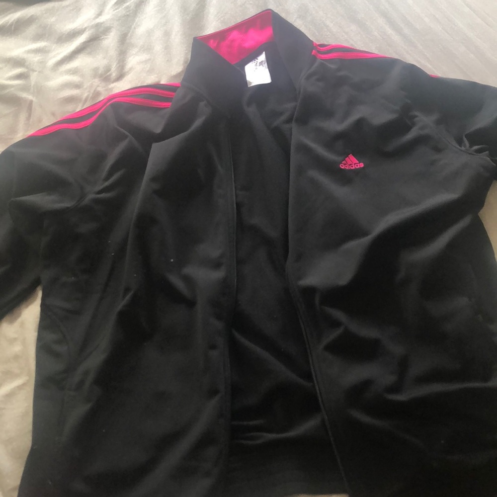Adidas Pink and Black Sports Jacket 3x
